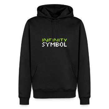 Symbole de l’infini - Sweat à capuche Premium bio Homme - noir - Devant - Nico (187cm)