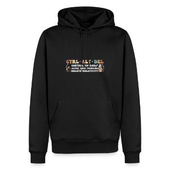 Strg Alt Entf Vintage Groovy Motivational Geek - Männer Premium Bio Hoodie - Schwarz - Vorne - Nico (187cm)