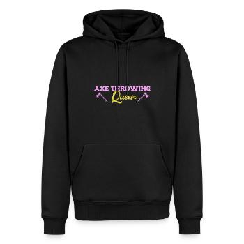 Axe throw axe throwing - Men’s Premium Organic Hoodie - black - Front - Nico (187cm)