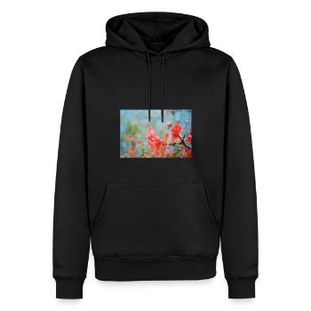 Bourgeons printaniers - Sweat à capuche Premium bio Homme - noir - Devant - Nico (187cm)