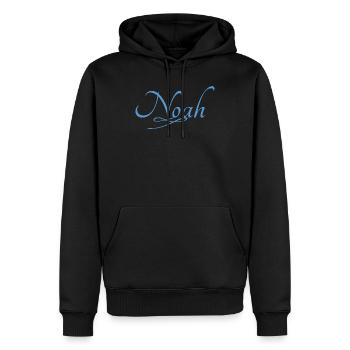 Noah - Männer Premium Bio Hoodie - Schwarz - Vorne - Nico (187cm)