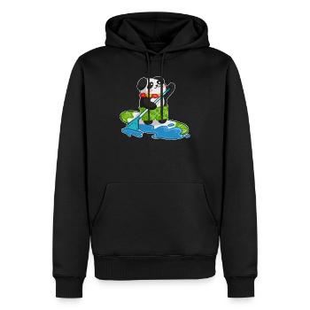 Stand Up Paddling Stand up Paddler Panda - Männer Premium Bio Hoodie - Schwarz - Vorne - Nico (187cm)