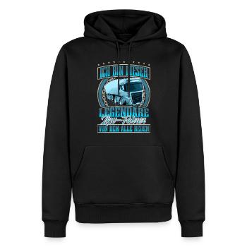 LKW Fahrer - Männer Premium Bio Hoodie - Schwarz - Vorne - Nico (187cm)