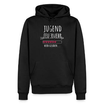 Jugendfeuerwehr Freiwillige Feuerwehr Geschenk - Männer Premium Bio Hoodie - Schwarz - Vorne - Nico (187cm)