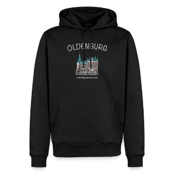 Oldenburg, Hôtel de ville historique, Basse-Saxe - Sweat à capuche Premium bio Homme - noir - Devant - Nico (187cm)