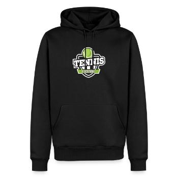 Tennis Legende | Tennisspieler - Männer Premium Bio Hoodie - Schwarz - Vorne - Nico (187cm)