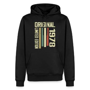 Retro 1978 cadeau 46e anniversaire Vintage 1978 - Sweat à capuche Premium bio Homme - noir - Devant - Nico (187cm)