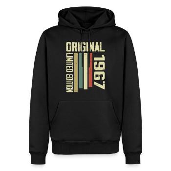 Retro 1967 cadeau 57e anniversaire Vintage 1967 - Sweat à capuche Premium bio Homme - noir - Devant - Nico (187cm)
