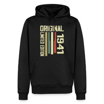 Retro 1941 cadeau 83e anniversaire Vintage 1941 - Sweat à capuche Premium bio Homme - noir - Devant - Nico (187cm)