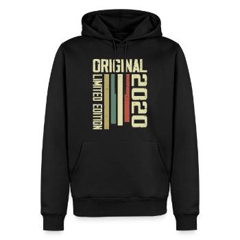 Retro 2020 Cadeau 4e Anniversaire Vintage 1995 - Sweat à capuche Premium bio Homme - noir - Devant - Nico (187cm)