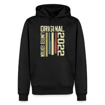 Retro 2022 Cadeau 2e Anniversaire Vintage 1995 - Sweat à capuche Premium bio Homme - noir - Devant - Nico (187cm)