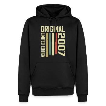 Retro 2007 Vintage Geschenk zum 17. Jahrestag 1995 - Männer Premium Bio Hoodie - Schwarz - Vorne - Nico (187cm)