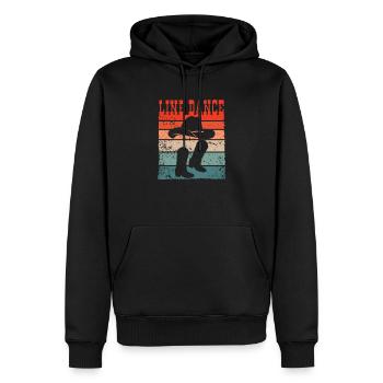 Danse en ligne Danse Rétro | Danse en ligne - Sweat à capuche Premium bio Homme - noir - Devant - Nico (187cm)