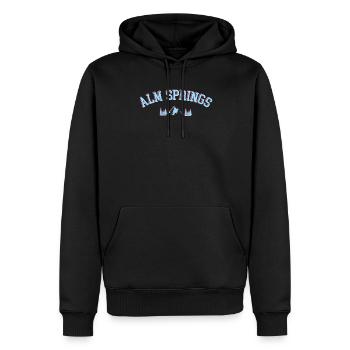 Montagnes Alpes Alm Springs - Sweat à capuche Premium bio Homme - noir - Devant - Nico (187cm)