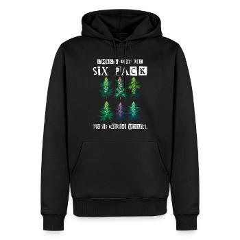 Cannabis Six Pack - Männer Premium Bio Hoodie - Schwarz - Vorne - Nico (187cm)