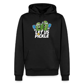 Let Us Pickle Paddleball Gurken Sportler - Männer Premium Bio Hoodie - Schwarz - Vorne - Nico (187cm)