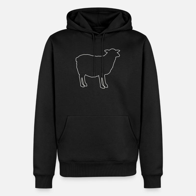 Silhouette de mouton - Sweat à capuche Premium bio Homme - noir