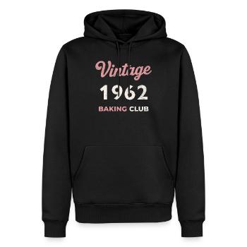 Vintage 1962 – Baking Club Retro Birth Year - Men’s Premium Organic Hoodie - black - Front - Nico (187cm)