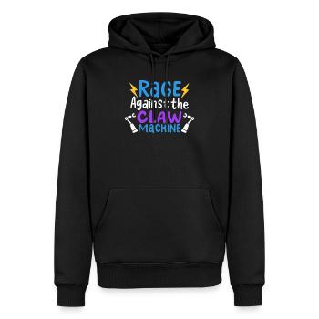 Funny Rage Against The Claw Machine Arcade Art - Männer Premium Bio Hoodie - Schwarz - Vorne - Nico (187cm)