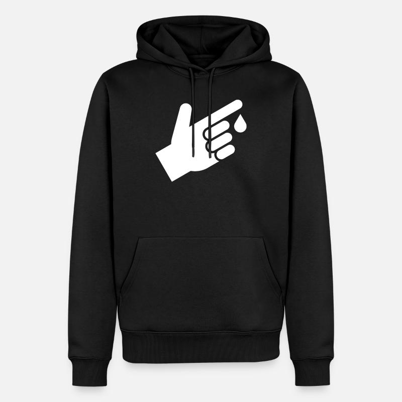 Bluttest, Bluttropfen - Männer Premium Bio Hoodie - Schwarz