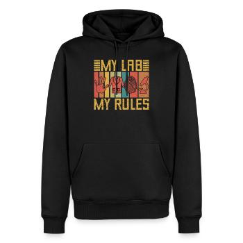 Forensic Science Major My Lab My Rules Forensics - Men’s Premium Organic Hoodie - black - Front - Nico (187cm)
