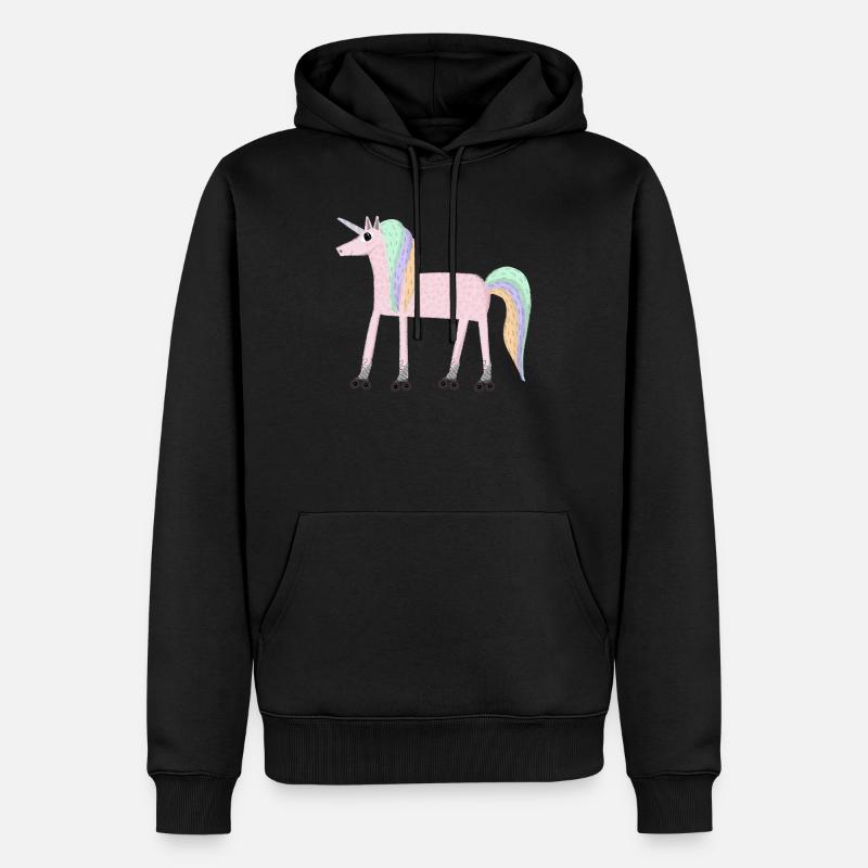 Unicorn_rollerSKate - Sweat à capuche Premium bio Homme - noir