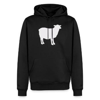 Schaf-Silhouette - Männer Premium Bio Hoodie - Schwarz - Vorne - Nico (187cm)