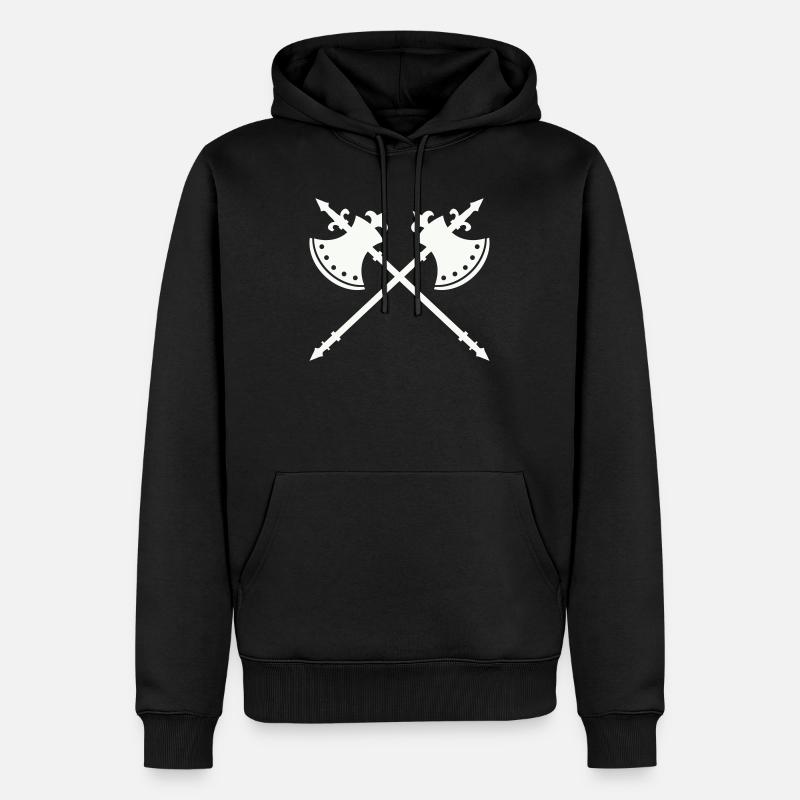 Axe de guerre de croisement - Sweat à capuche Premium bio Homme - noir