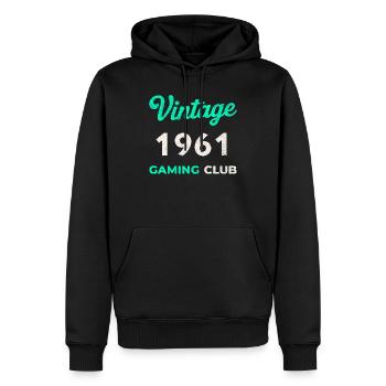 Vintage 1961 – Gaming Club Retro Geburtsjahr - Männer Premium Bio Hoodie - Schwarz - Vorne - Nico (187cm)