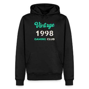 Vintage 1998 – Gaming Club Retro Geburtsjahr - Männer Premium Bio Hoodie - Schwarz - Vorne - Nico (187cm)