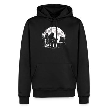 Bigfoot Gamer - Männer Premium Bio Hoodie - Schwarz - Vorne - Nico (187cm)