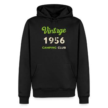 Vintage 1956 – Camping Club Retro Geburtsjahr - Männer Premium Bio Hoodie - Schwarz - Vorne - Nico (187cm)