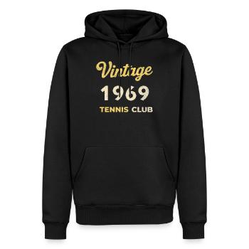Vintage 1969 Tennis Club Retro Geburtstag Geschenk - Männer Premium Bio Hoodie - Schwarz - Vorne - Nico (187cm)