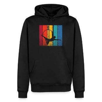 Aerialist Vintage Aerial Ring Lyra Luftring - Männer Premium Bio Hoodie - Schwarz - Vorne - Nico (187cm)