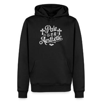 Blass ist meine Ästhetik - Männer Premium Bio Hoodie - Schwarz - Vorne - Nico (187cm)