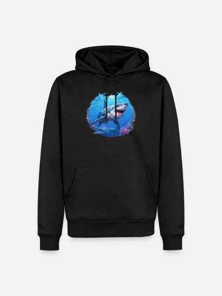 Great White Shark Great White Shark - Men’s Premium Organic Hoodie - black