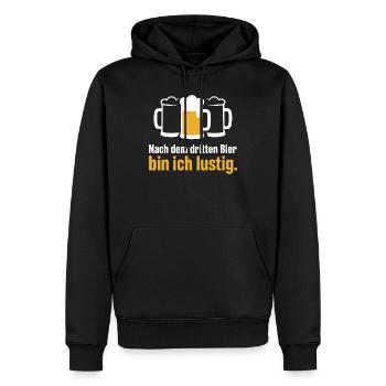 Bier Nach Dem Dritten Bier Lustig JGA Party Malle - Männer Premium Bio Hoodie - Schwarz - Vorne - Nico (187cm)