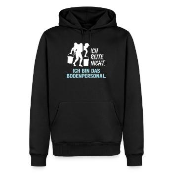 Pferde Ich Reite Nicht Ich Bin Das Bodenpersonal - Männer Premium Bio Hoodie - Schwarz - Vorne - Nico (187cm)