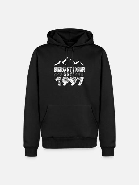 geboren 1997 - Männer Premium Bio Hoodie - Schwarz