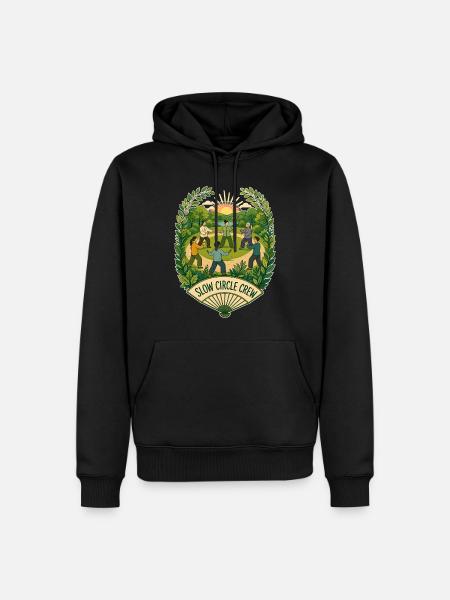SLOW CIRCLE CREW Clouds - Men’s Premium Organic Hoodie - black