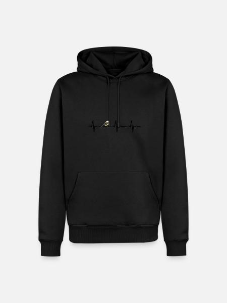 Birds Birdwatcher Heartbeat Spring Bird - Men’s Premium Organic Hoodie - black