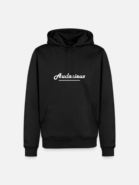 audacieux - Sweat à capuche Premium bio Homme - noir
