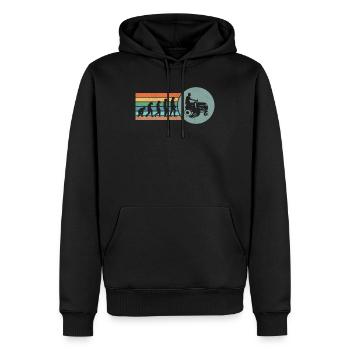 Lawnmower Evolution Mower Vintage Gardener Retro - Männer Premium Bio Hoodie - Schwarz - Vorne - Nico (187cm)