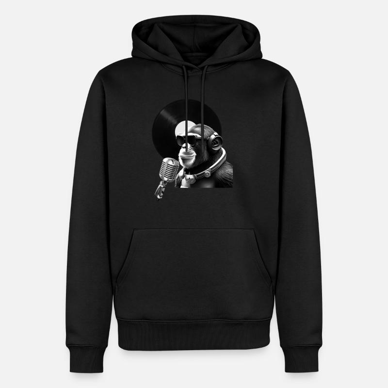 MC Affe . - Männer Premium Bio Hoodie - Schwarz