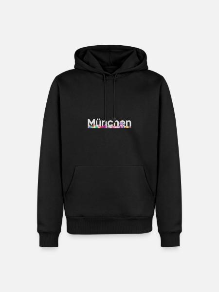 City Shirt "München" Dark - Männer Premium Bio Hoodie - Schwarz
