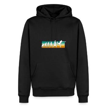 Disc Golf Disc Golfer Evolution Sport - Men’s Premium Organic Hoodie - black - Front - Nico (187cm)