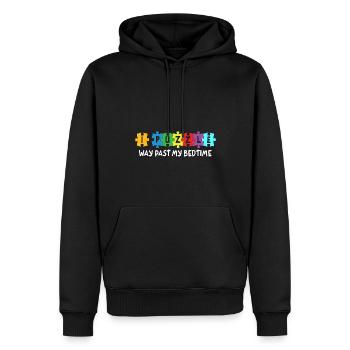Ich Rätsele Weit Über Meine Schlafenszeit Hinaus - Männer Premium Bio Hoodie - Schwarz - Vorne - Nico (187cm)