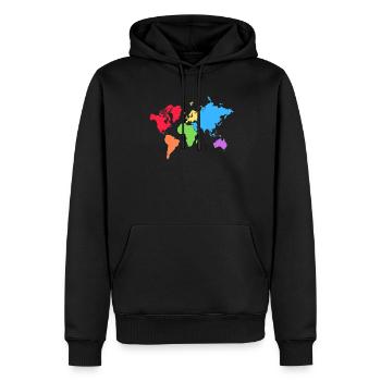 pride landkarte - Männer Premium Bio Hoodie - Schwarz - Vorne - Nico (187cm)
