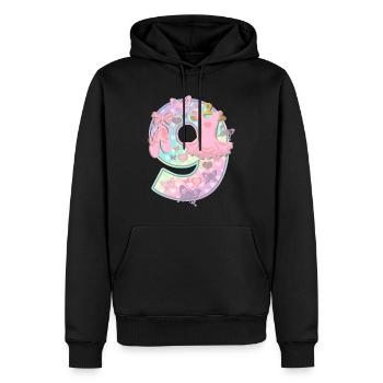 Ballerina 9. Geburtstagsparty Nummer 9 - 9 Jahre - Männer Premium Bio Hoodie - Schwarz - Vorne - Nico (187cm)