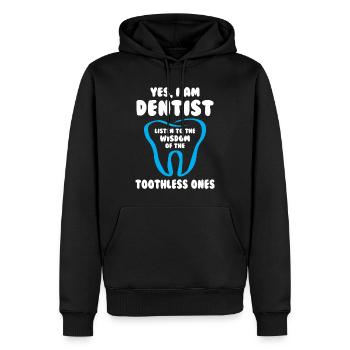 I am Dentist - Männer Premium Bio Hoodie - Schwarz - Vorne - Nico (187cm)